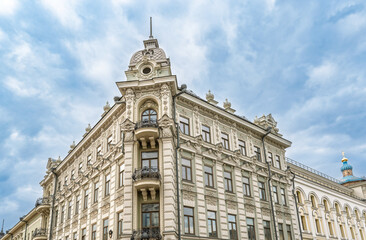 Obraz premium Historical decorated building of the Kazan Compound. View of the Kazan Compound on Bauman street.
