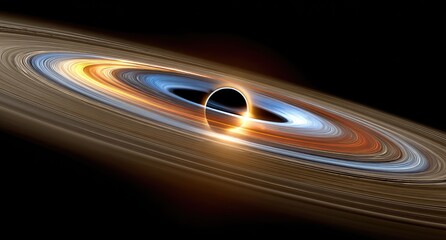 Cosmic rings swirling around a black hole