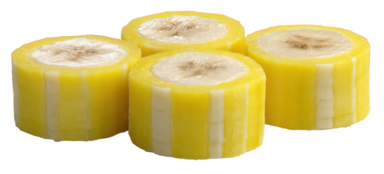 Yellow Striped Hard Candies with Creamy Centers