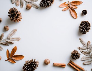 Autumnal Frame with Dried Elements