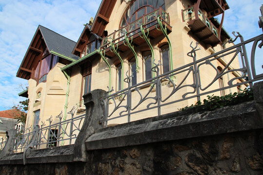 art nouveau house (majorelle villa) in nancy in lorraine in france 