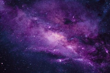 Fototapeta premium Deep space nebula, vibrant purples and blues, star-studded expanse