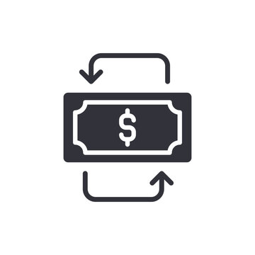 Financial Transaction Depiction With Arrows Indicating Recurring Monetary Movement