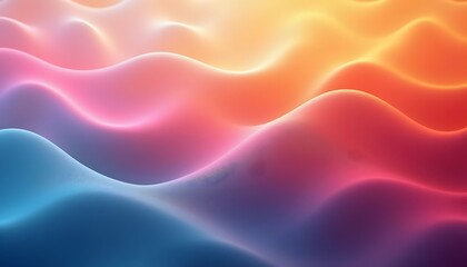 Fototapeta premium Abstract colorful waves in vibrant gradient tones 