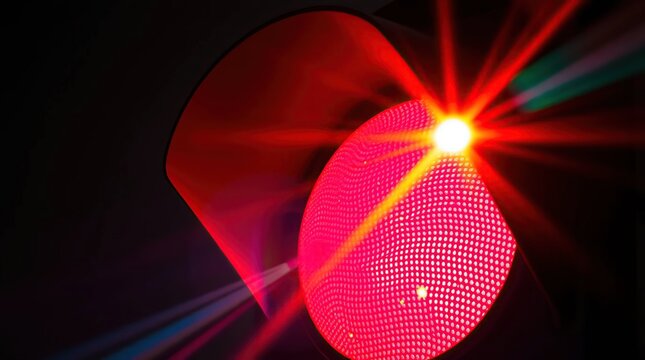 Red Traffic Light at Night. (1)