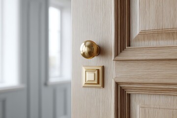 elegant ash door with square rosette, multi point, double glazing in high definition.