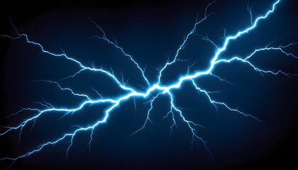 Electric blue lightning bolt