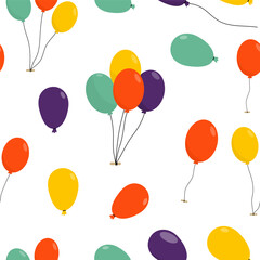 Birthday Balloon Seamless Pattern for Celebration and Festive Design