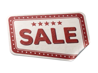 Sale Sign: The vibrant sale sign displays a sense of energy, the star and color convey information. Perfect for various marketing uses.