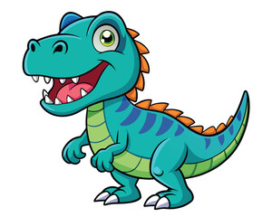 Fototapeta premium Cute Cartoon Tyrannosaurus Rex, Perfect for Kids' Products