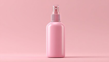 Pink spray bottle on a pink background (2)
