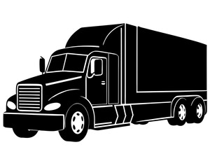 Truck silhouette vector