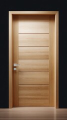 luxurious maple door with single latch, satin sheen, acoustic core with refined styling.