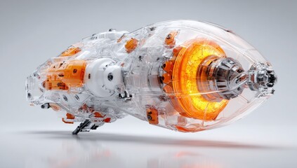 Transparent futuristic engine