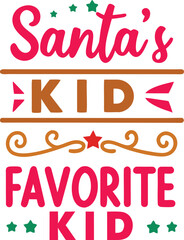 Favorite word with stars vector graphic on white background for Christmas or holiday season