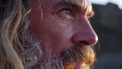 Close-up profile of an older man (1)