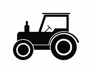 Tractor farm vehicle silhouette vector