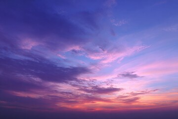 Sunset cloudscape with vibrant hues