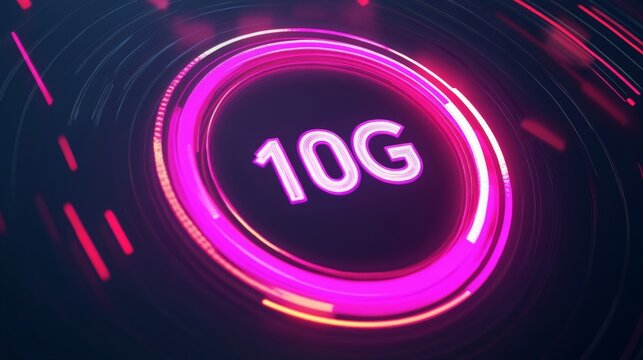 A circle with the number 10 on it in pink. The circle is surrounded by a purple background