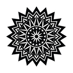 Aztec Inspired Kaleidoscopic Mandala Pattern