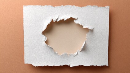 White paper with a circular hole