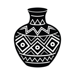 Aztec Inspired Painted Pottery Repeating Designs
