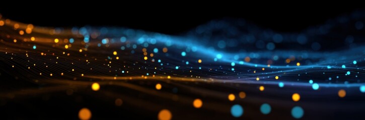 Abstract digital waves of light