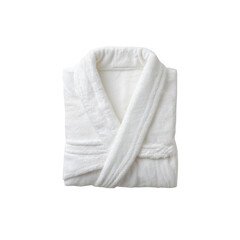 Luxurious White Bathrobe, Folded, Spa Robe, Hotel Robe, Soft Cotton, Comfortable, Relaxing