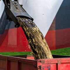 Agricultural liquid being transferred