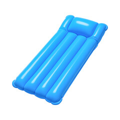 Vibrant blue inflatable mattress designed for relaxation and comfort