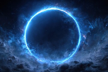 Cosmic ring of light, encircled by nebula