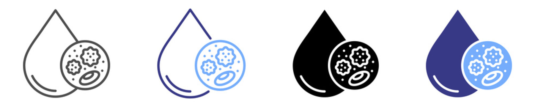 leukemia icon set multiple style
