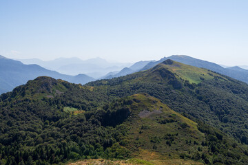 Fototapeta premium Seven-headed mountain range, Tuapse region, Russia. 