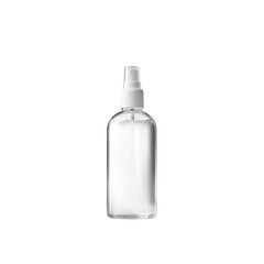 Clear Glass Spray Bottle with White Cap - Mockup for Branding