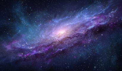 Fototapeta premium Vast expanse of swirling nebulae, vibrant hues of cosmic dust