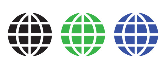 Colorful Globes Illustrating International Business, Globalization, and Digital Networks for Marketing and Presentations