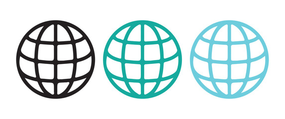 Flat Earth globe icons representing the international community and geography
