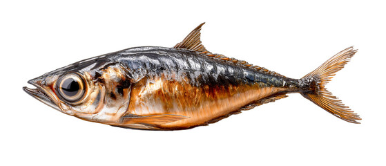Horse Mackerel Close-up: This shot spotlights the intricate details and iridescent beauty of a horse mackerel, highlighting its unique features and aquatic charm.
