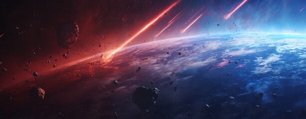 Asteroid impact on Earth