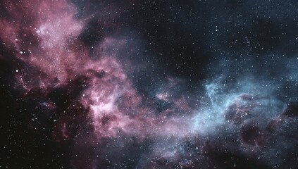 Fototapeta premium Deep space nebula, swirling clouds of cosmic dust and gas