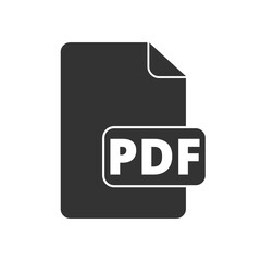 Naklejka na ściany i meble PDF file download icon isolated on transparent background