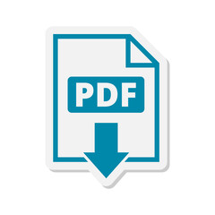 PDF sticker icon isolated on transparent background