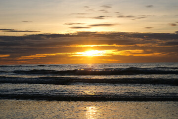 sunset on the beach