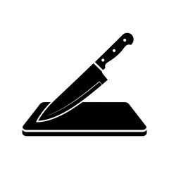 knife on a cutting board