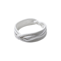 Naklejka premium Soft White Knotted Headband for Women - Beauty, Spa, and Fitness Accessory