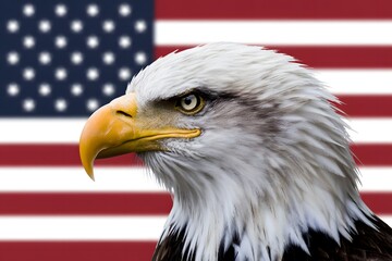 american eagle with american flag