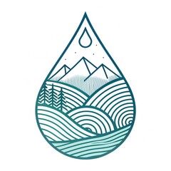 illustration of a drop of water