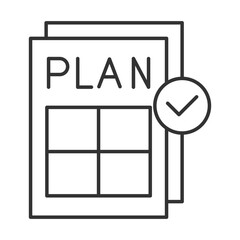 Planning Outline Icon Element For Design