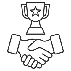 Success Outline Icon Element For Design