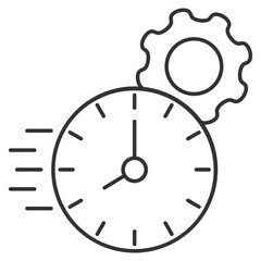 Efficiency Outline Icon Element For Design